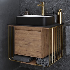 Grossman Мебель для ванной Винтаж 70 GR-4043BW веллингтон/металл золото – фотография-4